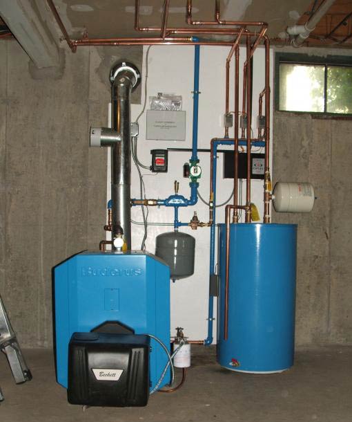 Монтаж дизельного котла отопления